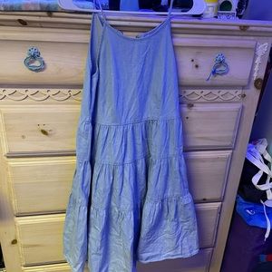 blue dress